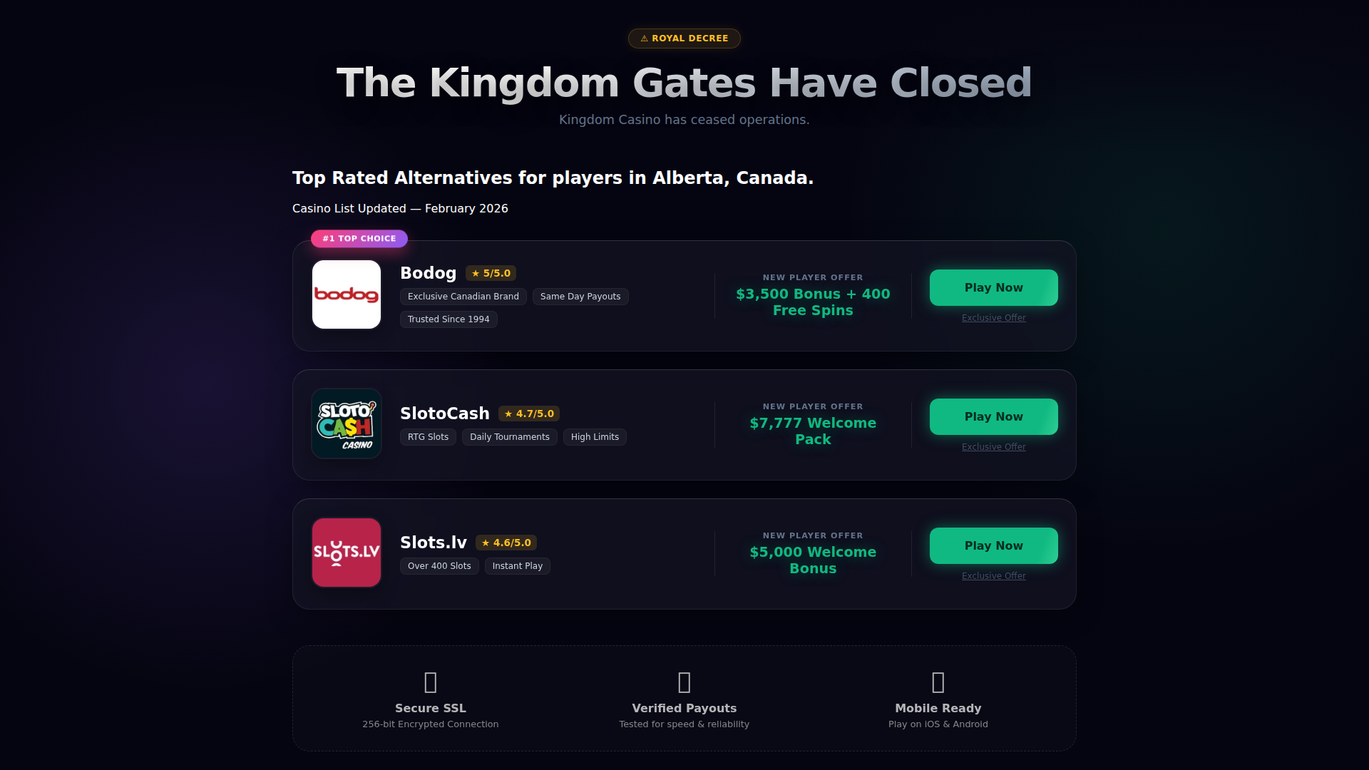 Kingdom Casino mobile